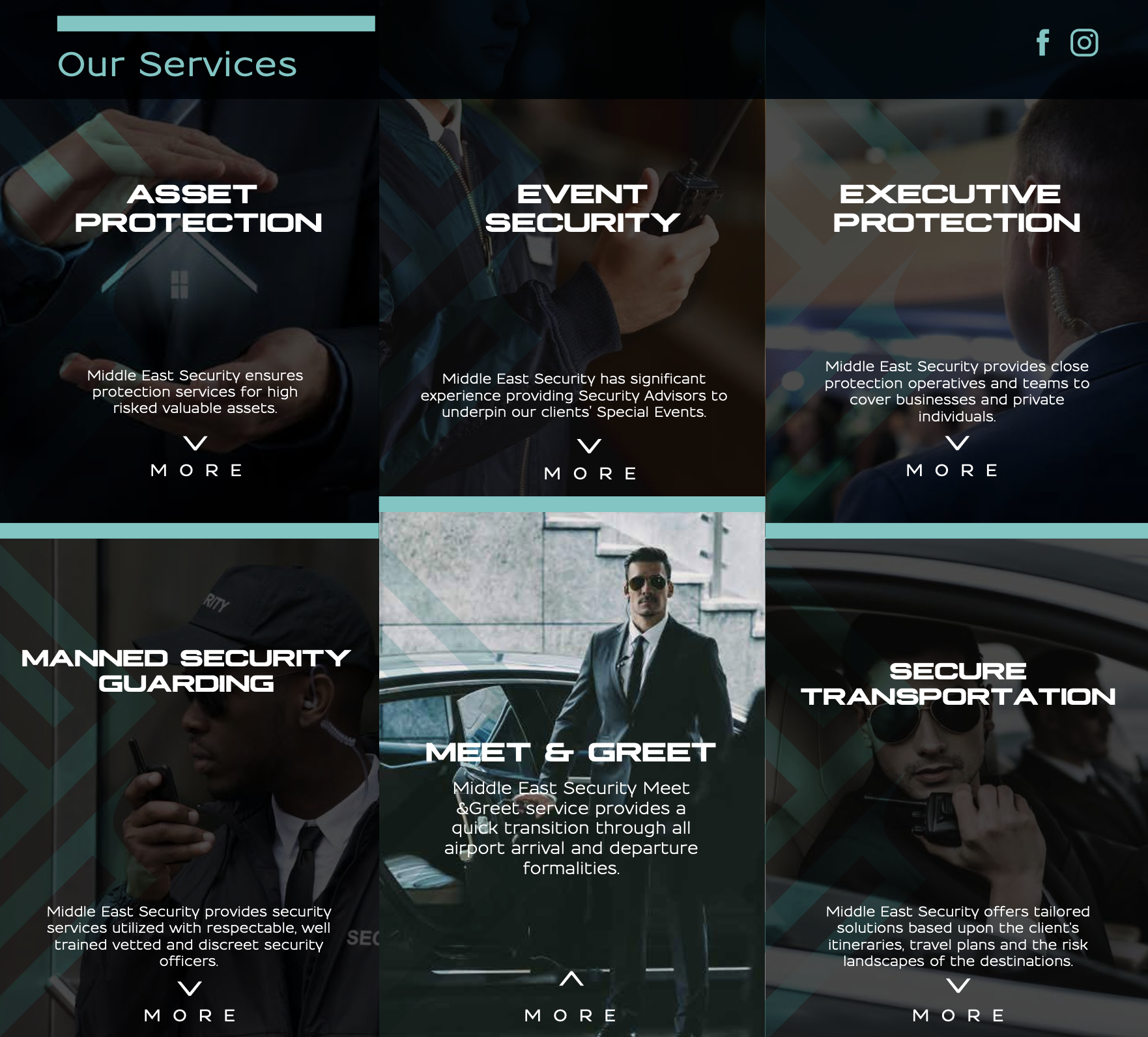 Middle East Security services website