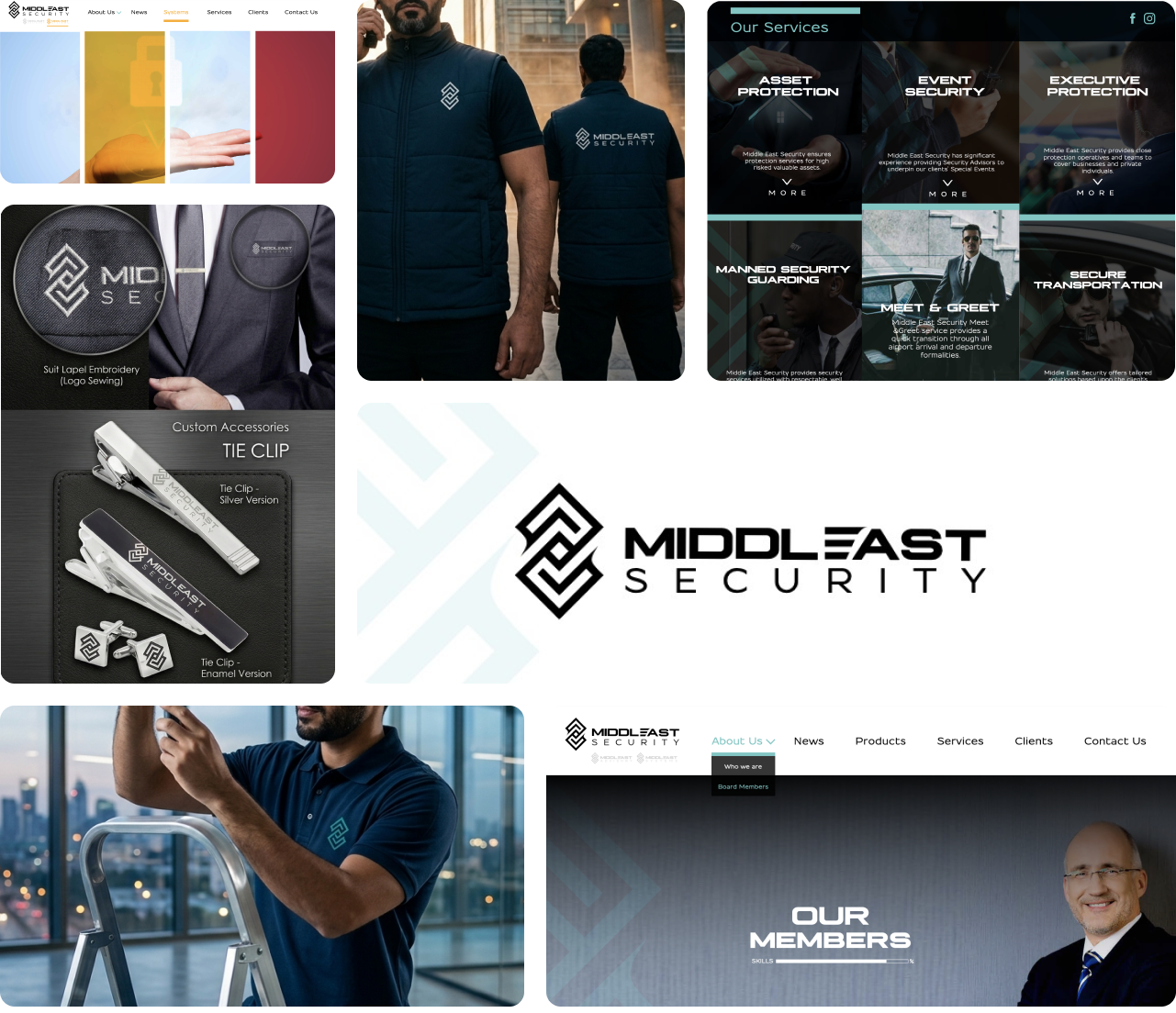 Middle East Security rebranding project showcase
